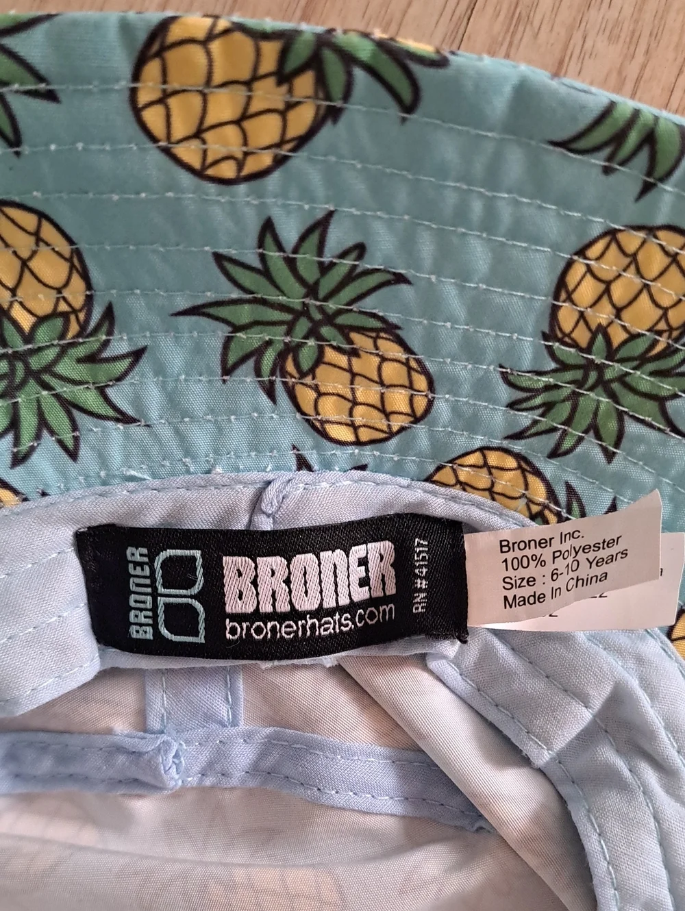 Broner Pineapple Print Bucket Hat in Aqua